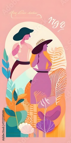 Wallpaper Mural Illustration of woman's face for background Torontodigital.ca