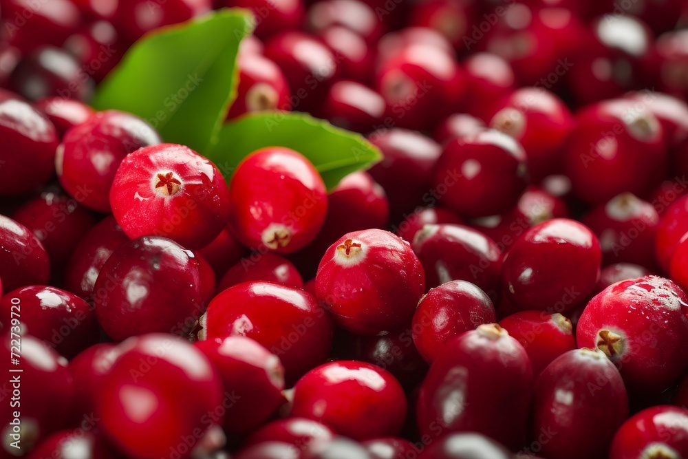 Close-up view of fresh cranberries Close-up view of fresh cranberries