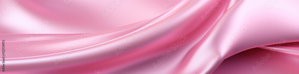 A pink silk fabric with a soft texture. Generative AI.