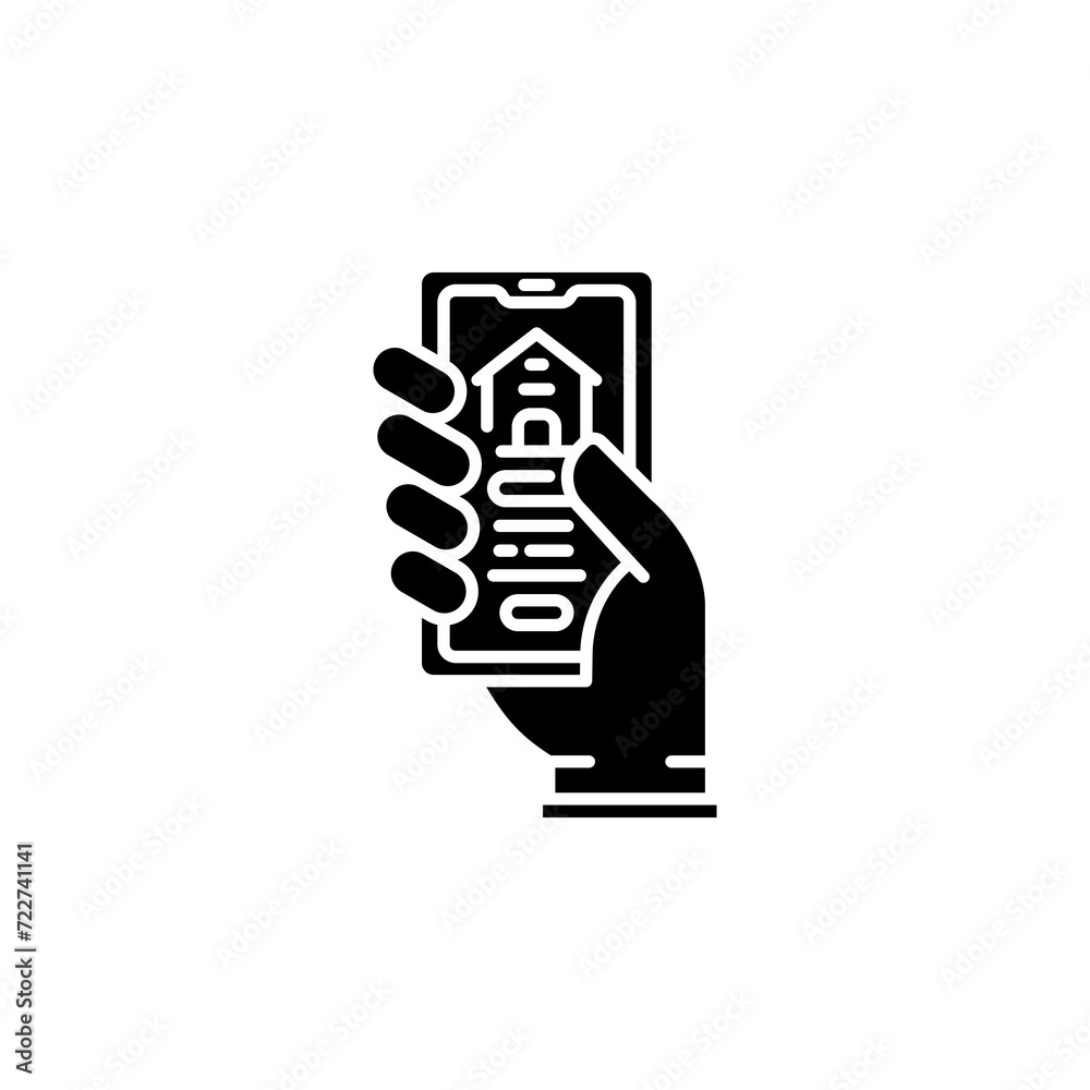 real estate app vector icon. real estate icon outline style. perfect use for logo, presentation, website, and more. simple modern icon design line style real estate app vector icon. real estate icon outline style. perfect use for logo, presentation, website, and more. simple modern icon design line style
