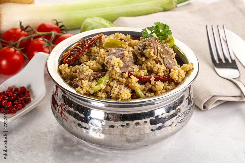 Bulgur with lamb and vegetables Bulgur with lamb and vegetables