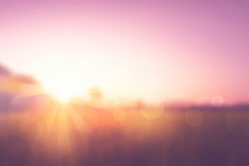 meadows at sunrise blur background