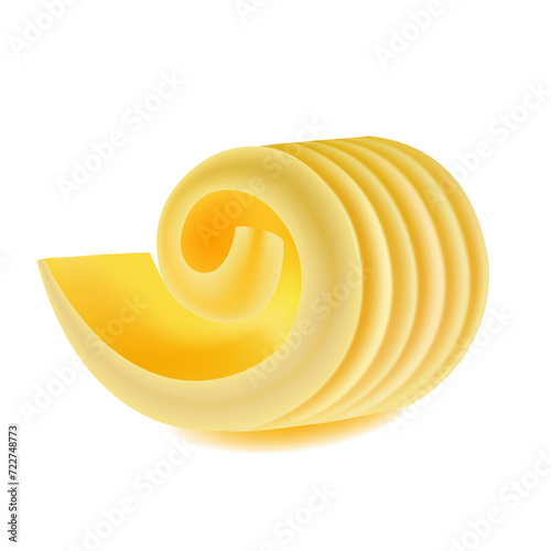 Foto Curl of fresh butter