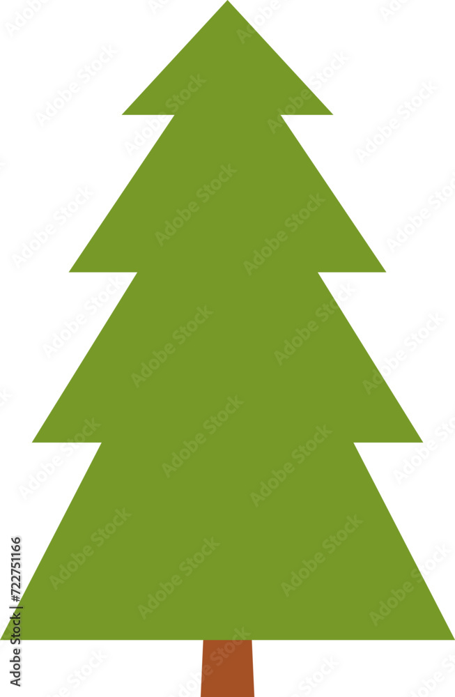 Flat trees set, pines, spruces, conifers and deciduous trees. Forest green tree nature plant isolated vector illustration Flat trees set, pines, spruces, conifers and deciduous trees. Forest green tree nature plant isolated vector illustration