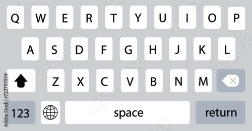 Keyboard of smartphone icon. Mobile phone keypad sign. Screen smartphone keyboard symbol. flat style