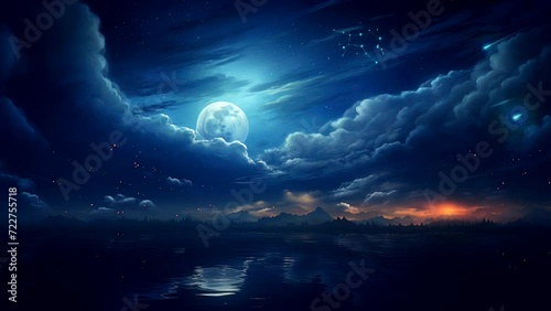Whispers of the Moon: Nighttime Reflections on the Lake