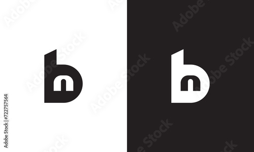BN logo, monogram unique logo, black and white logo, premium elegant logo, letter BN Vector photo