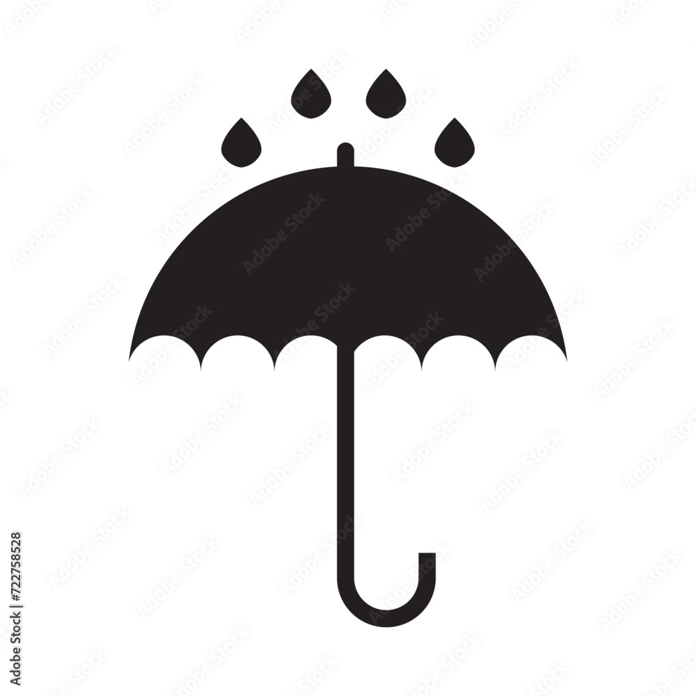 umbrella logo icon. Protection parasol symbol.