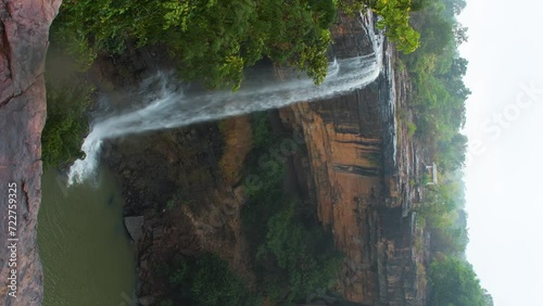 Beautiful Tirathgarh water falls at Jagdalpur, Chattisgarh, India. Long exposure photography. photo