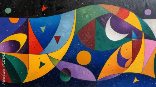 Abstract Cosmic Mural