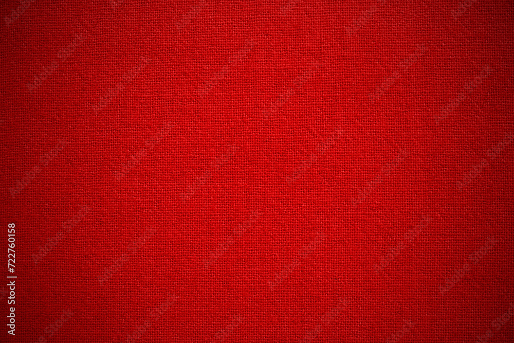 Fototapeta premium Dark red cotton fabric cloth texture for background, natural textile pattern.