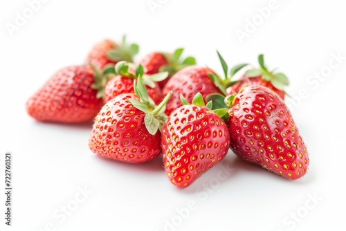 Wallpaper Mural Fresh strawberries isolated on white background Torontodigital.ca