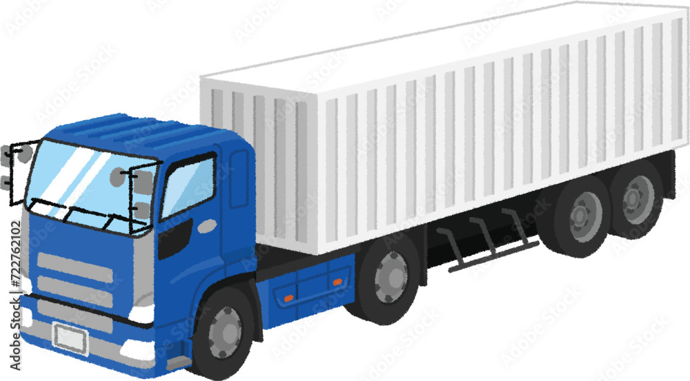 Fototapeta premium トレーラーのイラスト