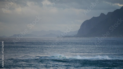 Fényképezés Scenic landscape of Oahu coastline in the winter