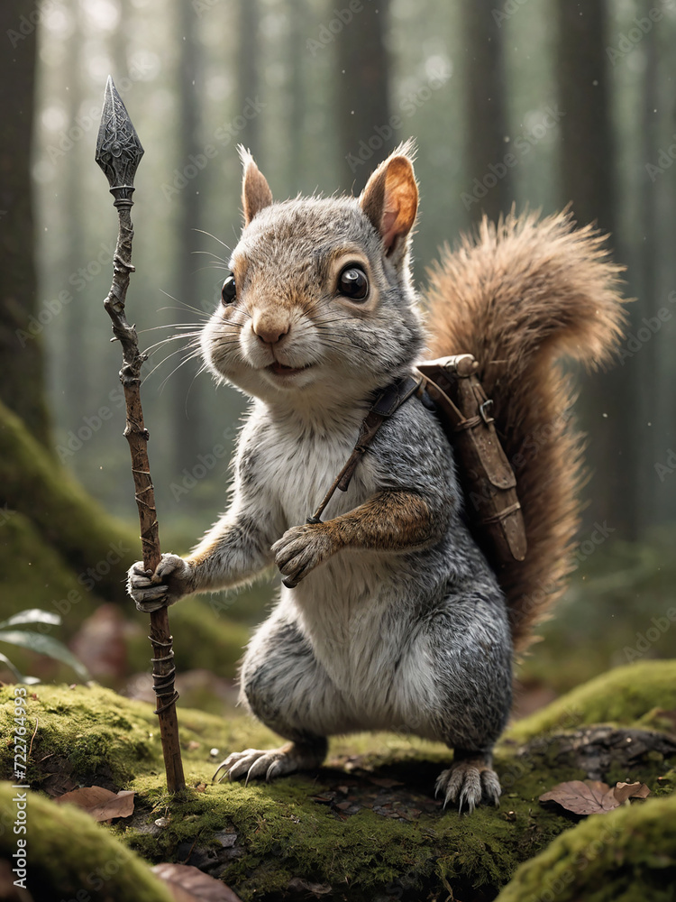 Opening the Door to Fantasy: Portrait of a Squirrel. Generative AI
Opening the Door to Fantasy: Portrait of a Squirrel. Generative AI