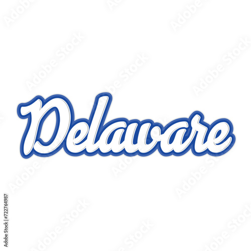 Delaware text effect vector. Editable college t-shirt design printable text effect vector. 3d text effect vector.