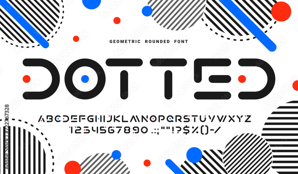 Modern techno font futuristic line type and geometric typeface vector