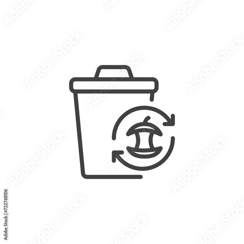 Compost Bin line icon photo