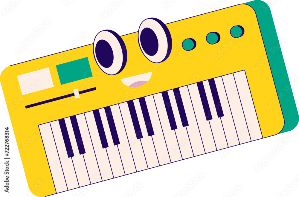 Fototapeta premium Retro Music Instrument Character