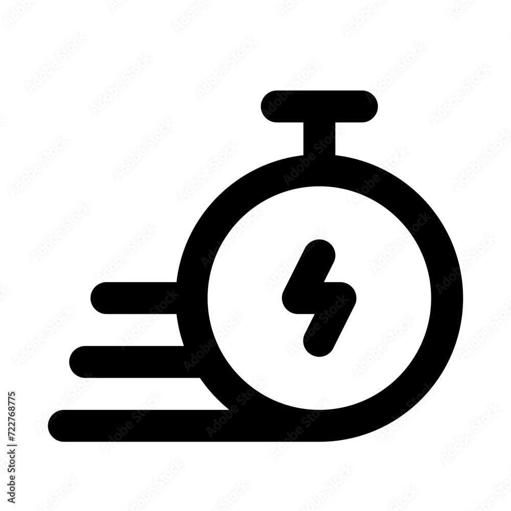 Fast Charge Line Icon Fast Charge Line Icon