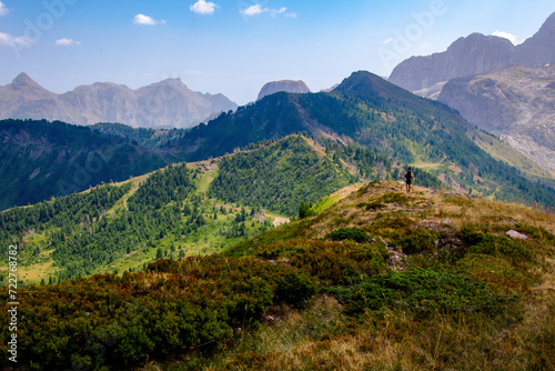 Hiker in the balkan Montenegro