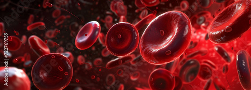 Red Blood Cells (Erythrocytes) - Oxygen and carbon dioxide transport photo