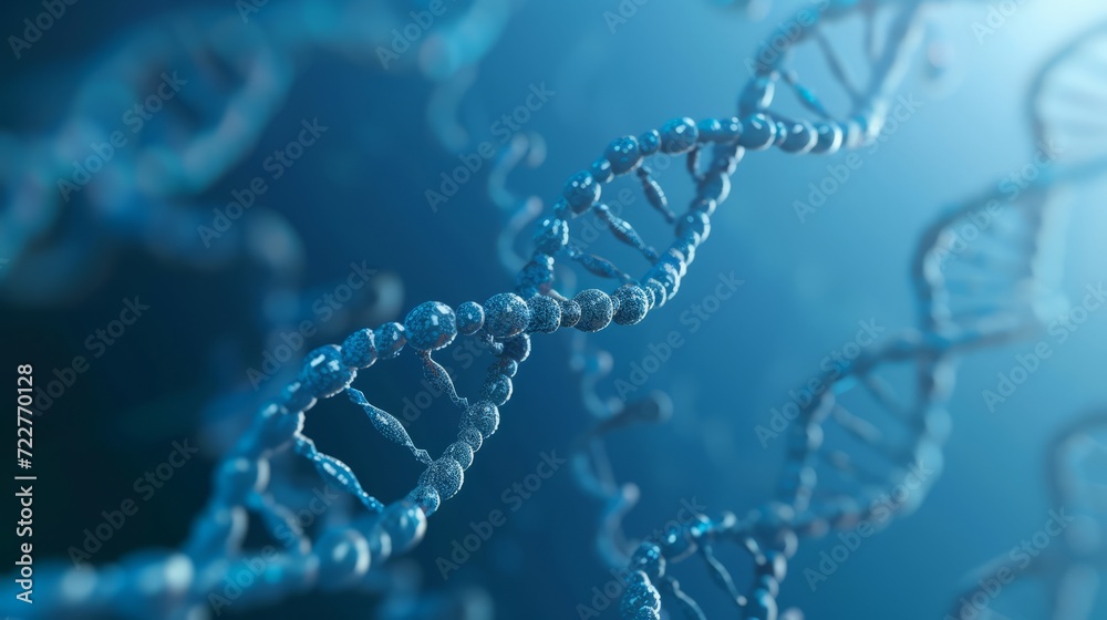 a close up of a blue dna strand, in the style of precisionist lines and shapes, smokey background a close up of a blue dna strand, in the style of precisionist lines and shapes, smokey background
