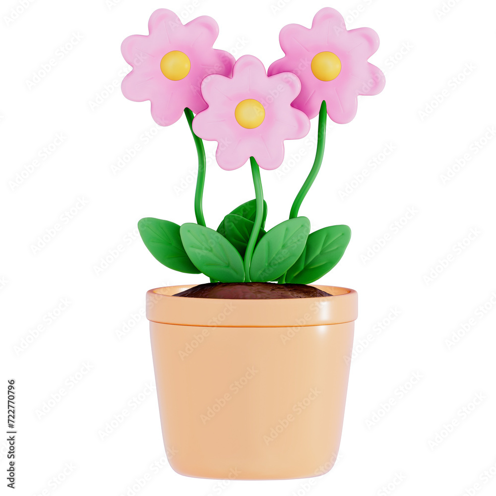Earth day Plants and Flowers on a transparent background , 3D Rendering Earth day Plants and Flowers on a transparent background , 3D Rendering