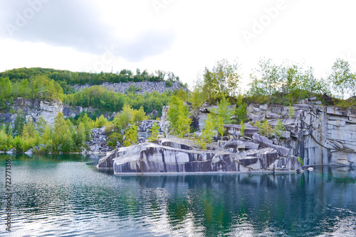 Abandoned Rock Quarry in Vermont in the Fall