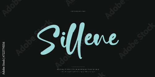 Abstract Fashion font alphabet. Minimal modern urban fonts for logo, brand etc. Typography Calligraphy typeface uppercase lowercase and number. vector illustration
