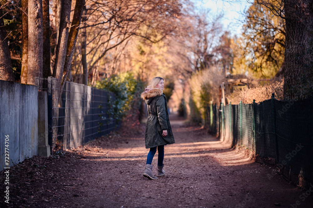 Embracing Nature on a Forest Path