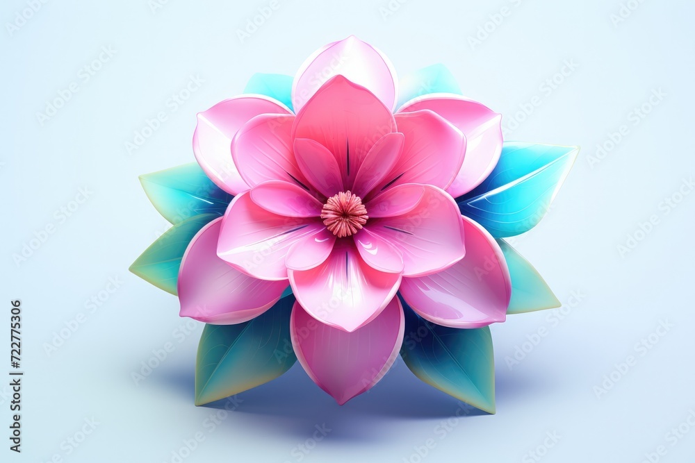 Little flower 3D render image isolated on clean studio background Little flower 3D render image isolated on clean studio background