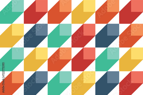 Square cube box abstract colorful seamless geometric pattern background