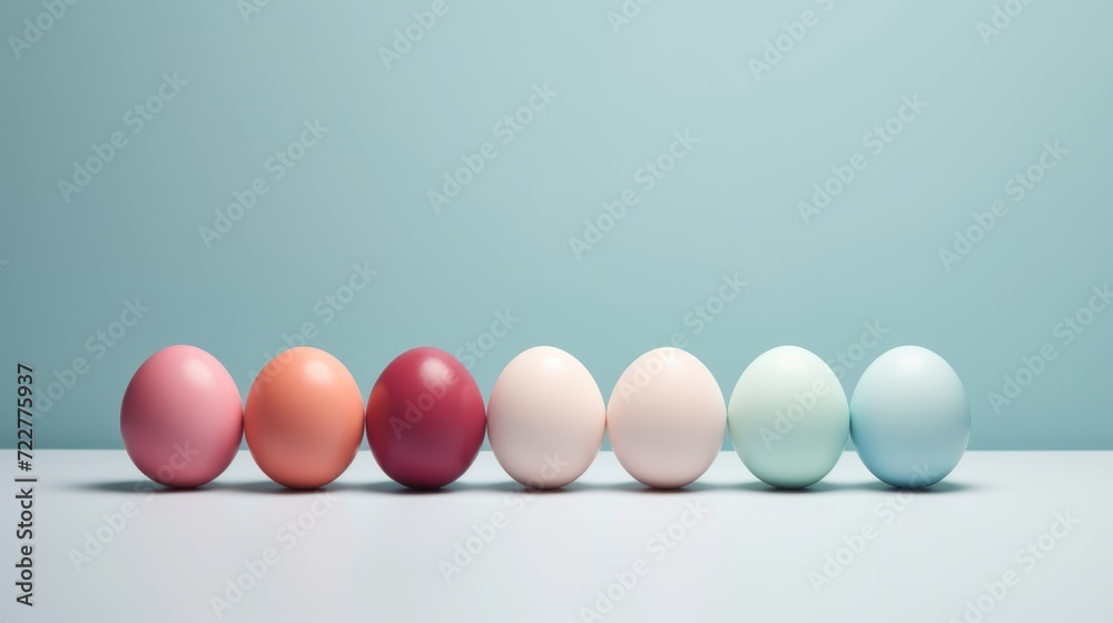 A set of colorful festive Easter eggs