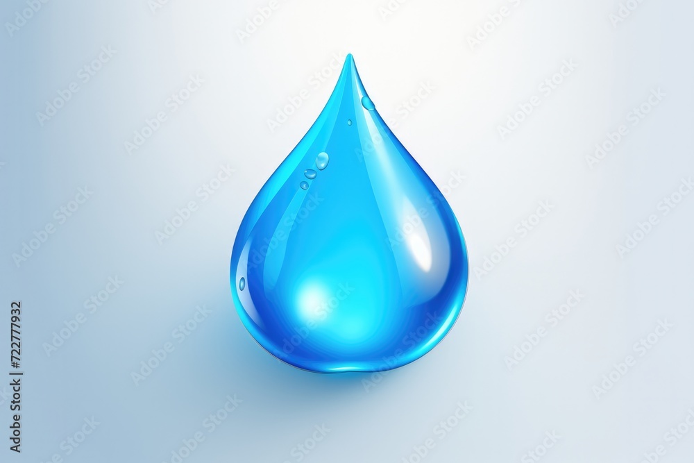 Water drop 3D render image isolated on clean studio background Water drop 3D render image isolated on clean studio background