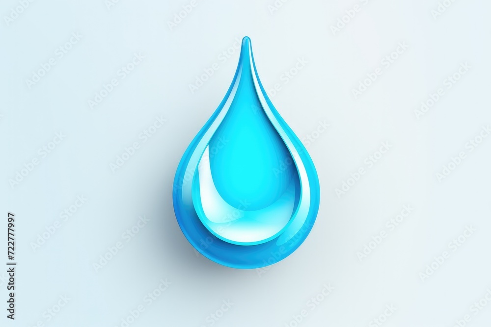Water drop 3D render image isolated on clean studio background Water drop 3D render image isolated on clean studio background