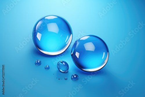 Water drops 3D render image isolated on clean studio background