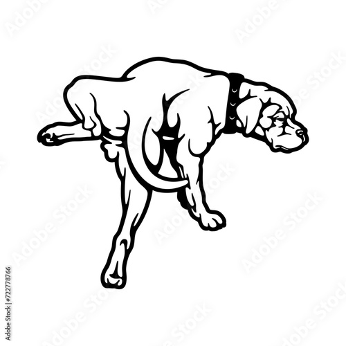 Pissing English Pointer Dog - Funny Dog - Pet Dog Vector Clipart  Dog Silhouette Stencil