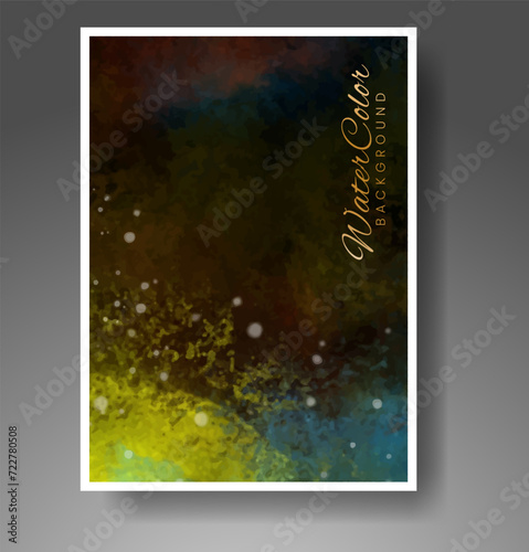Cards with watercolor background. Design for your cover  date  postcard  banner  logo.