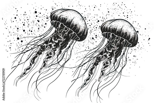 Silhouette Jellyfishes