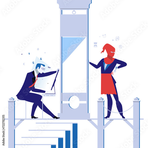 Deadline vector stress work time flat icon