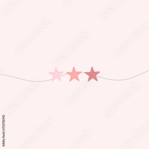 Stars with pink background