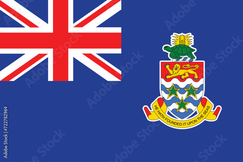 Flags of the Cayman Islands. Flat element design. National Flag. White isolated background  photo