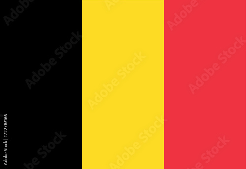 Close-up of black yellow and red national flag of European country of Belgium. Illustration made January 29th, 2024, Zurich, Switzerland.