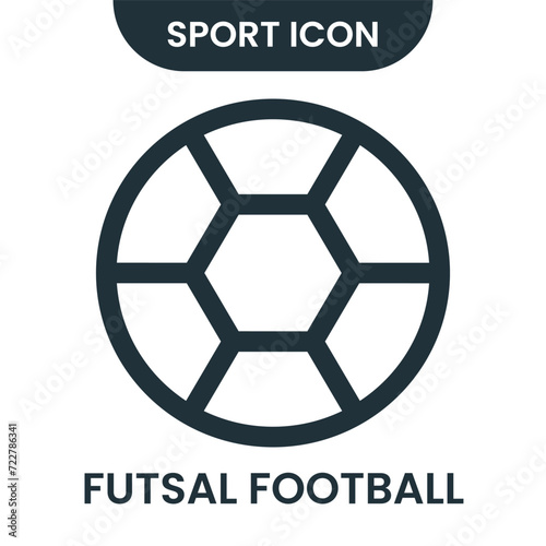 Futsal football vector line icon design