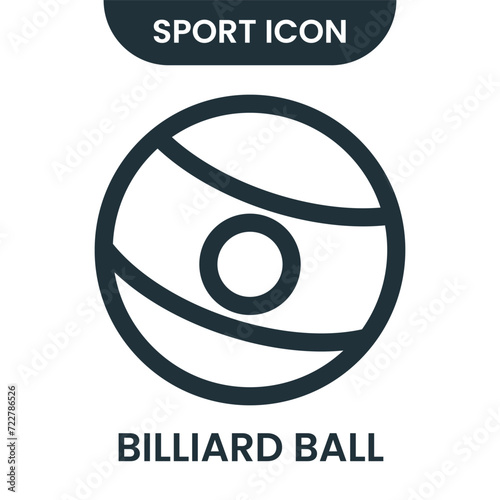 Billiard ball vector line icon design
