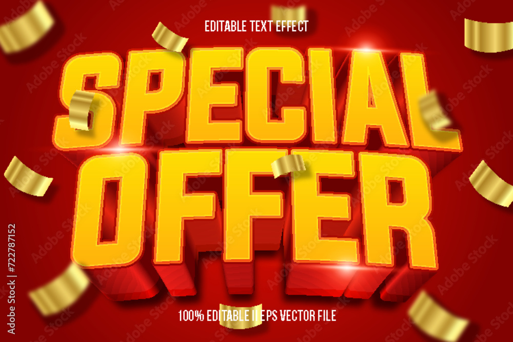 Fototapeta premium Special Offer Editable Text Effect 3d Emboss Gradient Style