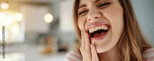 A Pregnant Woman Experiencing Dental Pain and Gum Discomfort During Late Pregnancy