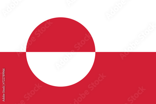 Free Download Flags of Greenland. Flat element design. National Flag. White isolated background  - GFXLoad