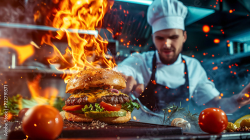 Enjoy a Flame-Grilled Burger, Fresh Toppings, and a Sizzling Setting